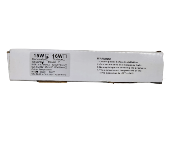 LED Panel Light Square 15W/16W Energy Saving - Image 4